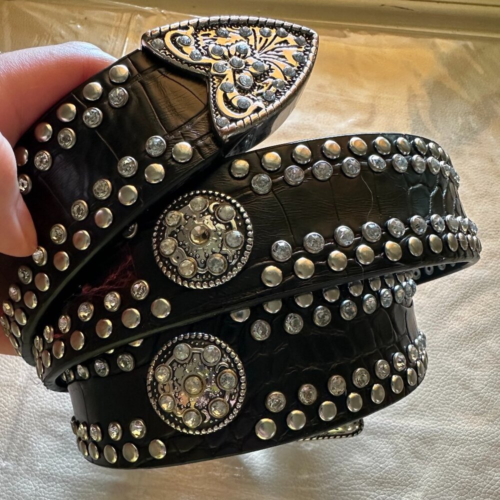 URBAN OUTFITTERS Shining Rhinestone Belt Studded With Diamond Belt Women L